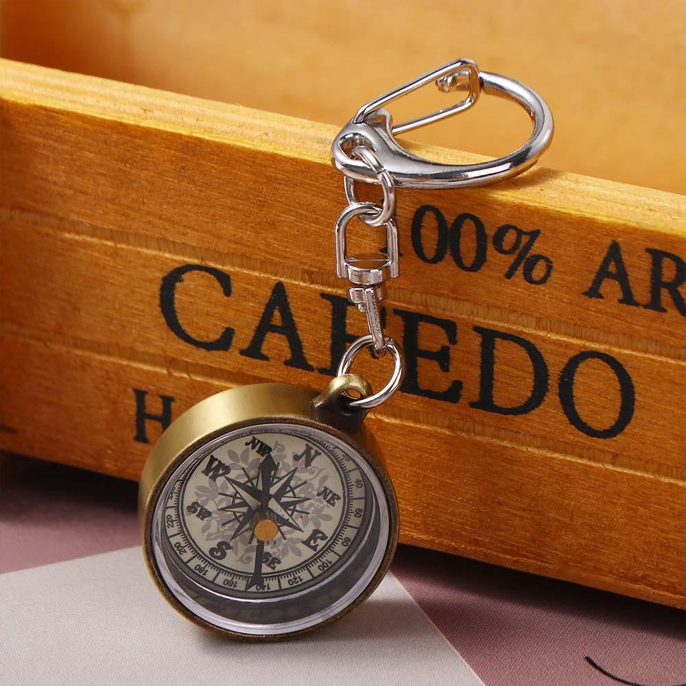 Compass Keychain Mini - Bussola Tascabile Vintage in Lega di