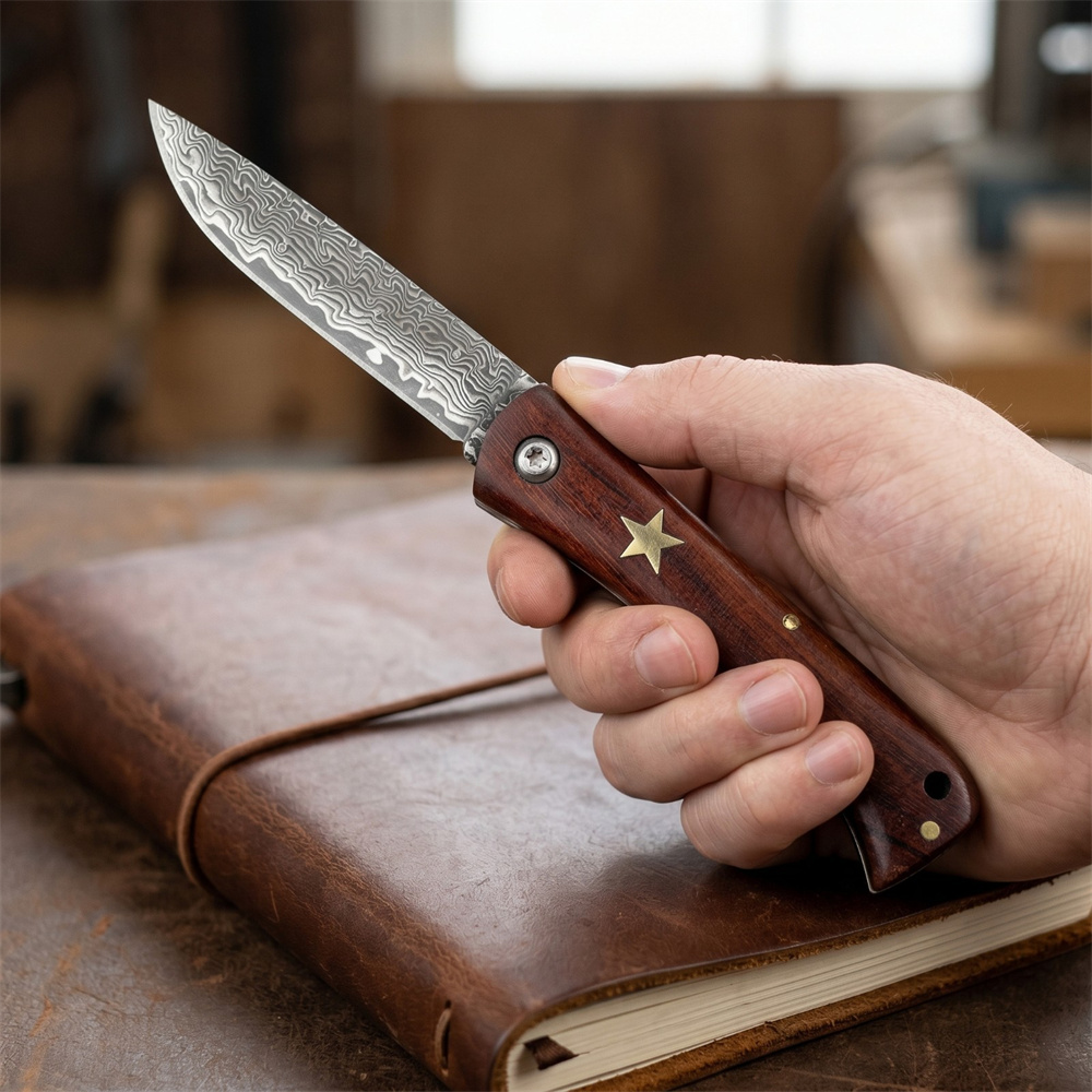 Edc Pocket Carry Fixed Blade - Coltello Tascabile Pieghevole Compatto da Esterno