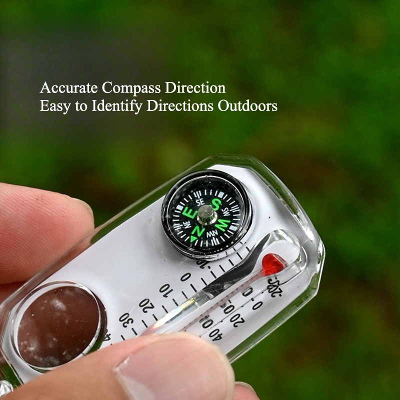 Compass Keychain Mini - Bussola Portatile da Esterno con Portachiavi,